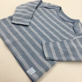 Blue Striped Long Sleeve Top - Boys 6-9 Months