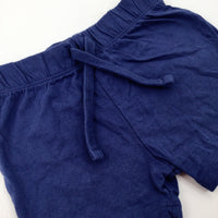 Navy Jersey Shorts - Boys 6-9 Months