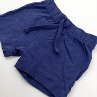 Navy Jersey Shorts - Boys 6-9 Months