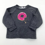 Doughnut Sequinned Grey Sweatshirt - Girls 4-5 Years