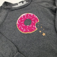 Doughnut Sequinned Grey Sweatshirt - Girls 4-5 Years