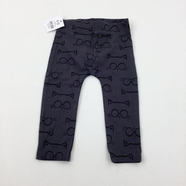 **NEW** Cats Charcoal Grey Jersey Trousers - Boys 6-9 Months