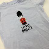 **NEW** 'Little Prince' Guardsman Bear Light Blue T-Shirt - Boys 6-9 Months