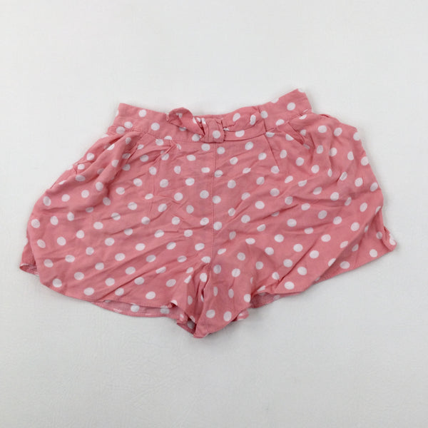 Spotty Coral Shorts - Girls 4-5 Years