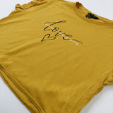 'Do All Things With Love' Heart Mustard Yellow Cropped T-Shirt - Girls 12-13 Years