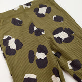 Patterned Textured Khaki Leggings - Boys 2-3 Years