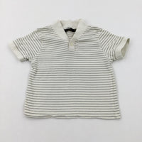 Khaki & Cream Striped T-Shirt - Boys 2-3 Years