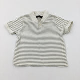 Khaki & Cream Striped T-Shirt - Boys 2-3 Years