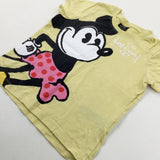 'Walt Disney' Minnie Mouse Yellow T-Shirt - Girls 4-5 Years