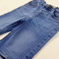 Light Blue Denim Shorts With Adjustable Waist - Boys 2-3 Years