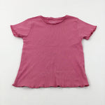 Textured Pink T-Shirt - Girls 12-13 Years