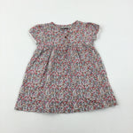 Flowers White Dress - Girls 12-18 Months