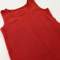 Red Cotton Vest Top - Boys 2-3 Years