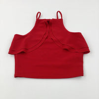 Red With Frills Vest Top - Girls 12-13 Years