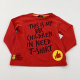 'This Is My..' BBC Children In Need Red Long Sleeve Top - Boys 2-3 Years