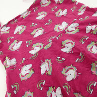 Rainbows & Unicorns Pink Jersey Dress - Girls 12-13 Years