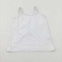 White Cotton Vest - Girls 2-3 Years