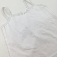 White Cotton Vest - Girls 2-3 Years