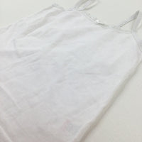 White Cotton Vest - Girls 2-3 Years