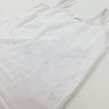 White Cotton Vest - Girls 2-3 Years