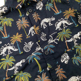 Dinosaurs & Palm Tree Navy Shirt - Boys 5-6 Years
