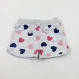 Hearts Grey Shorts - Girls 18-24 Months