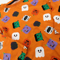 'Grrr' Pumpkins & Ghosts Orange Long Sleeve Top - Boys 18-24 Months