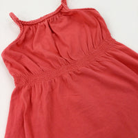 Coral Pink Jersey Dress - Girls 2-3 Years