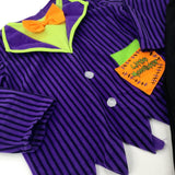 'Little Monster' Purple Striped Long Sleeve Top & Black Trousers Set - Boys 2-3 Years