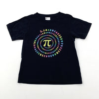 Colourful Mathematic Symbol Black T-Shirt - Boys 5-6 Years