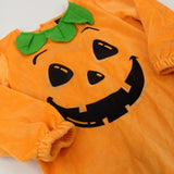 Pumpkin Orange Velour Halloween Costume - Boys/Girls 3-4 Years