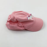 Unicorn Embroidered Pink Sun Cap  - Girls 5-6 Years