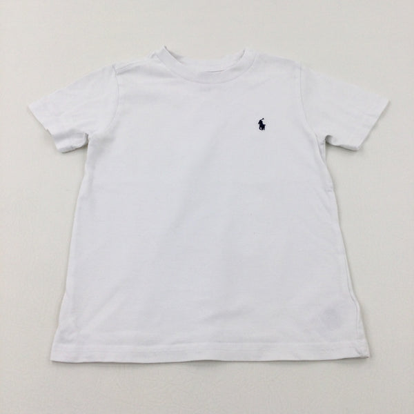 Ralph Lauren Motif White T-Shirt - Boys 3-4 Years