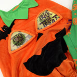 'Trick Or Treat' Pumpkin Orange & Green Top & Trousers Set - Boys/Girls 2-3 Years