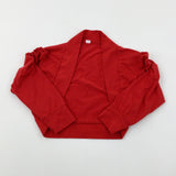 Red Cropped Cardigan - Girls 5-6 Years