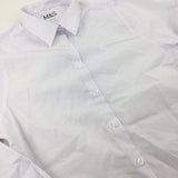 White Long Sleeve School Shirt - Boys 12-13 Years