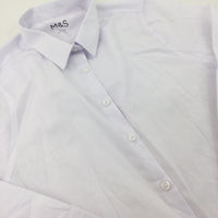 White Long Sleeve School Shirt - Boys 12-13 Years