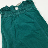 Embroidered Green Dress - Girls 6-7 Years