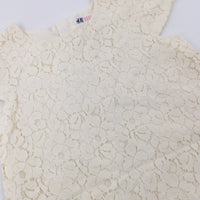 Lace Cream Dress - Girls 6-7 Years