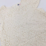 Lace Cream Dress - Girls 6-7 Years