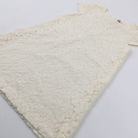 Lace Cream Dress - Girls 6-7 Years