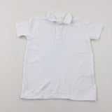 White School Polo Shirt - Girls/Boys 8-9 Years