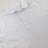 White School Polo Shirt - Girls/Boys 8-9 Years