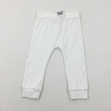 **NEW** White Jersey Trousers - Boys 12-18 Months