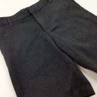 Grey School Shorts With Adjustable Waist - Boys 6-7 Years