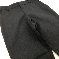 Grey School Trousers With Adjustable Waist - Boys 6-7 Years