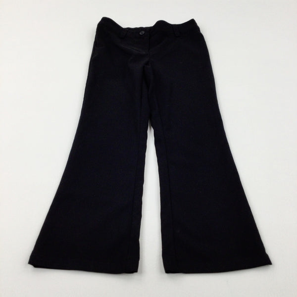 Black School Trousers With Adjustable Waist - Girls 6-7 Years