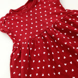 Hearts Red Jersey Dress - Girls 18-24 Months