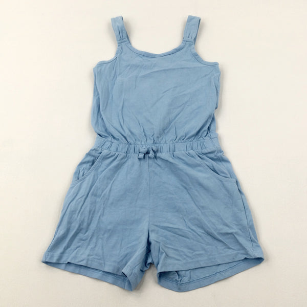 Blue Cotton Playsuit - Girls 7-8 Years