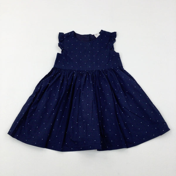 Spotty Navy Dress - Girls 18-24 Months